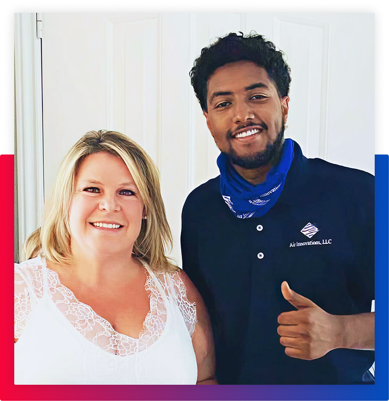 a customer with an employee